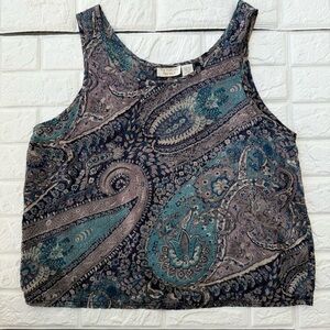 Vintage Victoria's Secret Gold Label Silk Floral Tank Sleepwear
